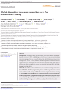 Cover page: Global disparities in cancer supportive care: An international survey.