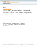 Cover page: In situ redox reactions facilitate the assembly of a mixed-valence metal-organic nanocapsule