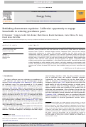 Cover page: Rethinking Downstream Regulation: California's Opportunity to Engage Households in Reducing Greenhouse Gases