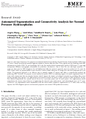 Cover page: Automated Segmentation and Connectivity Analysis for Normal Pressure Hydrocephalus