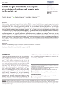 Cover page: A role for gut microbiota in early-life stress-induced widespread muscle pain in the adult rat