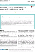 Cover page: Enhancing circadian clock function in cancer cells inhibits tumor growth