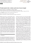 Cover page: Monitoring the daily evolution and extent of snow drought