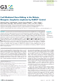 Cover page: Site-Directed φC31-Mediated Integration and Cassette Exchange in Anopheles Vectors of Malaria.