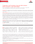 Cover page: Temperature and Precipitation Associate With Ischemic Stroke Outcomes in the United States