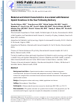 Cover page: Maternal and infant characteristics associated with maternal opioid overdose in the year following delivery