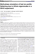 Cover page: Multi-phase simulation of fast ion profile flattening due to Alfvén eigenmodes in a DIII-D experiment