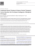 Cover page: Combined Neural Tuning in Human Ventral Temporal Cortex Resolves the Perceptual Ambiguity of Morphed 2D Images.