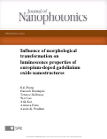 Cover page: Influence of morphological transformation on luminescence properties of europium-doped gadolinium oxide nanostructures