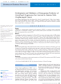 Cover page: Development and Validation of Nomograms Predictive of Overall and Progression-Free Survival in Patients With Oropharyngeal Cancer