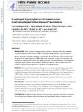 Cover page: Esophageal hypervigilance is prevalent across gastroesophageal reflux disease presentations.