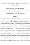 Cover page: Field evidence for strong chemical separation of contaminants in the Hanford Vadose 
Zone