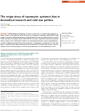 Cover page: The origin story of rapamycin: systemic bias in biomedical research and cold war politics.