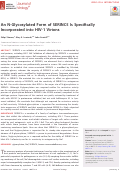 Cover page: An N-Glycosylated Form of SERINC5 Is Specifically Incorporated into HIV-1 Virions