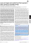 Cover page: Least-cost targets and avoided fossil fuel capacity in India’s pursuit of renewable energy