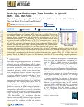 Cover page: Exploring the Morphotropic Phase Boundary in Epitaxial PbHf1–x Ti x O3 Thin Films