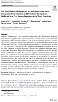 Cover page: The (Null) Effects of Happiness on Affective Polarization, Conspiracy Endorsement, and Deep Fake Recognition: Evidence from Five Survey Experiments in Three Countries