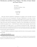 Cover page: Globalization and risk averse workers: The roles of labor market and trade policies