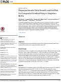 Cover page: Disproportionate Fetal Growth and the Risk for Congenital Cerebral Palsy in Singleton Births