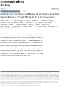 Cover page: Distributed harmonic patterns of structure-function dependence orchestrate human consciousness