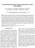 Cover page: Coaxial Mono-Energetic Gamma Generator for Active Interrogation