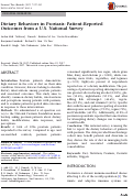 Cover page: Dietary Behaviors in Psoriasis: Patient-Reported Outcomes from a U.S. National Survey