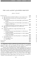 Cover page: The Case Against Qualified Immunity