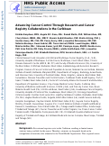 Cover page: Advancing Cancer Control through Research and Cancer Registry Collaborations in the Caribbean