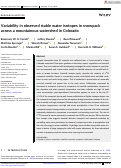 Cover page: Variability in observed stable water isotopes in snowpack across a mountainous watershed in Colorado