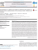 Cover page: Development of a capillary electrophoresis method for the analysis in alkaline media as polyoxoanions of two strategic metals: Niobium and tantalum