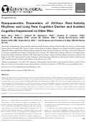 Cover page: Nonparametric Parameters of 24-Hour Rest-Activity Rhythms and Long-Term Cognitive Decline and Incident Cognitive Impairment in Older Men.