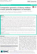 Cover page: Comparative genomics of downy mildews reveals potential adaptations to biotrophy