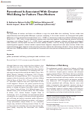 Cover page: Parenthood Is Associated With Greater Well-Being for Fathers Than Mothers