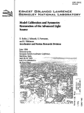 Cover page: Model Calibration and Symmetry Restoration of the Advanced Light Source