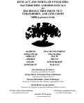 Cover page: Efficacy and Timing of Fungicides, Bactericides, and Biologicals for Decidous Tree Fruit, Nut, Strawberry, and Vine Crops