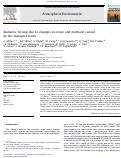 Cover page: Radiative forcing due to changes in ozone and methane caused by the transport sector