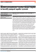 Cover page: Modern groundwater reaches deeper depths in heavily pumped aquifer systems