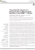 Cover page: Tissue Specific Impacts of a Ketogenic Diet on Mitochondrial Dynamics in the BTBRT+tf/j Mouse