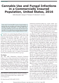 Cover page: Cannabis Use and Fungal Infections in a Commercially Insured Population, United States, 2016 - Volume 26, Number 6—June 2020 - Emerging Infectious Diseases journal - CDC