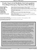 Cover page: Practice Gap in Atrial Fibrillation Oral Anticoagulation Prescribing at Emergency Department Home Discharge