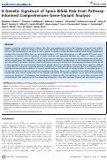 Cover page: A genetic signature of spina bifida risk from pathway-informed comprehensive gene-variant analysis.