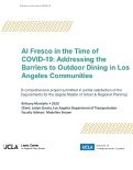 Cover page: Al Fresco in the Time of COVID-19: Addressing the Barriers to Outdoor Dining in Los Angeles Communities