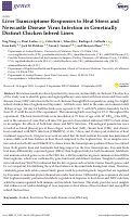 Cover page: Liver Transcriptome Responses to Heat Stress and Newcastle Disease Virus Infection in Genetically Distinct Chicken Inbred Lines