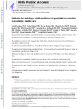 Cover page: Methods for building a staff workforce of quantitative scientists in academic health care.