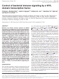 Cover page: Control of bacterial immune signaling by a WYL domain transcription factor