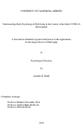 Cover page: Understanding Daily Psychological Well-being in the Context of the Early COVID-19 Environment