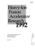 Cover page: Heavy Ion Fusion Accelerator Research 1992