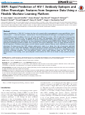 Cover page: IDEPI: Rapid Prediction of HIV-1 Antibody Epitopes and Other Phenotypic Features from Sequence Data Using a Flexible Machine Learning Platform