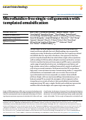 Cover page: Microfluidics-free single-cell genomics with templated emulsification