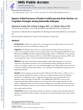 Cover page: Impact of the Presence of Select Cardiovascular Risk Factors on Cognitive Changes among Dementia Subtypes.